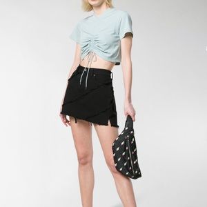 Brand new w/ tag Alexander Wang frayed denim skirt